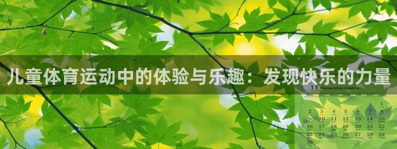 球王会体育：儿童体育运动中的体验与乐趣：发现快乐的力量